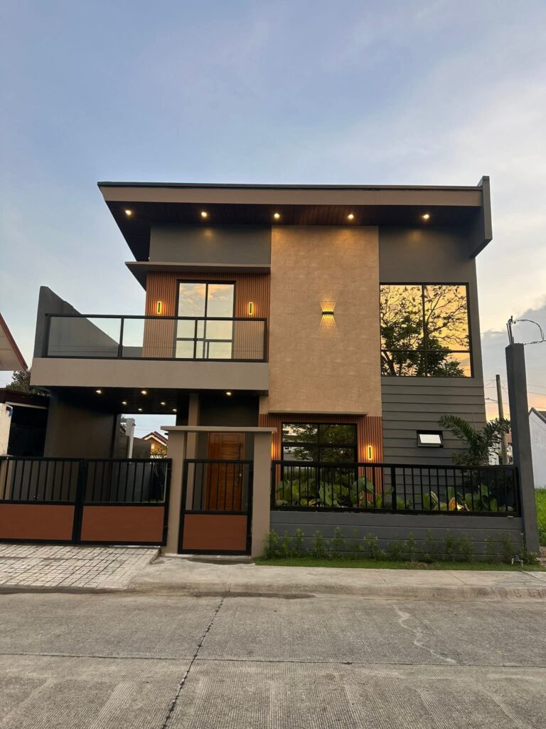 Front view of brand new fully furnished 4-bedroom house for sale in Mabalacat City near Clark