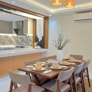 Kitchen with island of brand new house for sale in Angeles City near Clark
