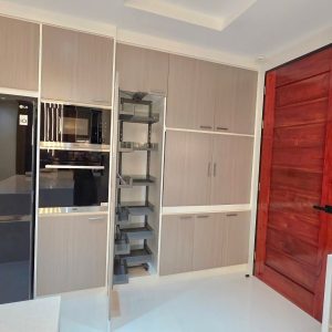 Kitchen with island of brand new house for sale in Angeles City near Clark