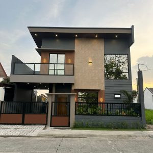 Front view of brand new fully furnished 4-bedroom house for sale in Mabalacat City near Clark - 1