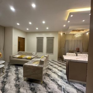 Modern furnished living area of a 4-bedroom house for sale in Mabalacat City Pampanga - 1