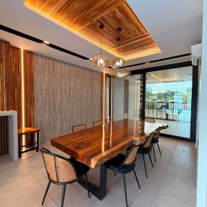 Private swimming pool of modern 5-bedroom home for sale near Clark Dining Area