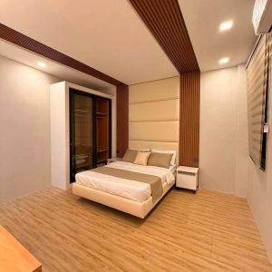 Private swimming pool of modern 5-bedroom home for sale near Clark Bedroom-2