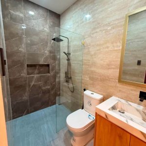 Private swimming pool of modern 5-bedroom home for sale near Clark Shower