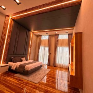 Private swimming pool of modern 5-bedroom home for sale near Clark-4