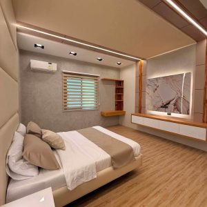 Private swimming pool of modern 5-bedroom home for sale near Clark-5